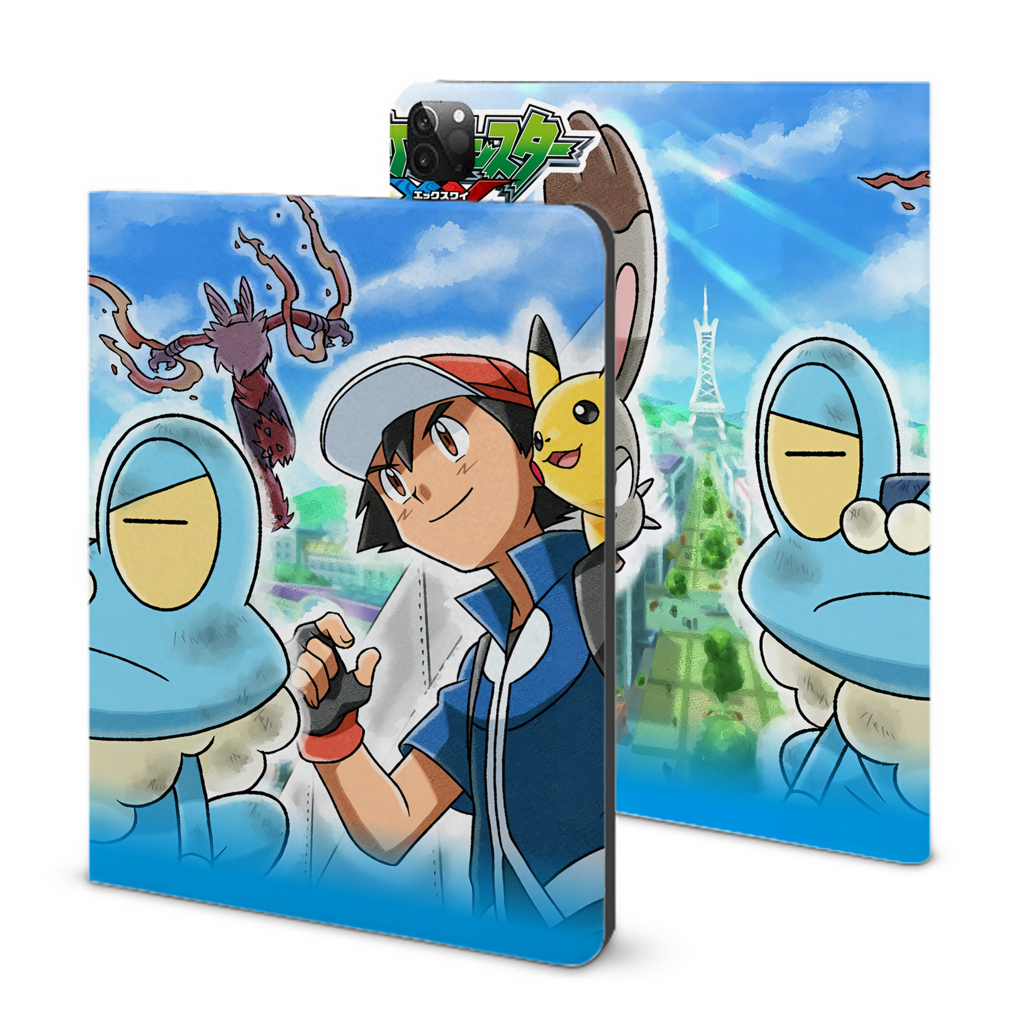 （画像用） ポケットモンスター Pokémon IPadケース ペンホルダー付き ブックスタイルデザイン